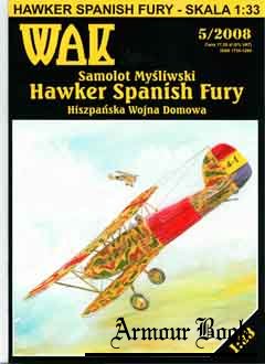 Samolot mysliwski Hawker Spanish “Fury” Mk IIB (Истребитель Кертисс «Фьюри») [WAK 2008-5]