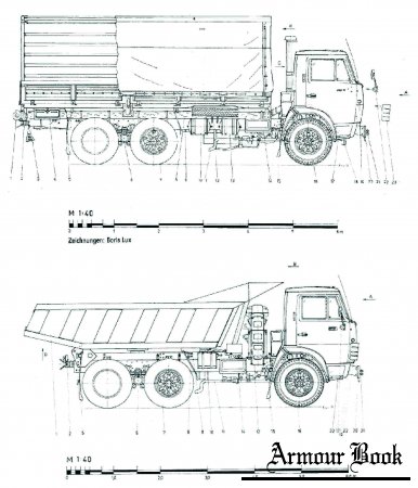Чертежи грузовых автомобилей КамАЗ-5320 и КамАЗ-5511
