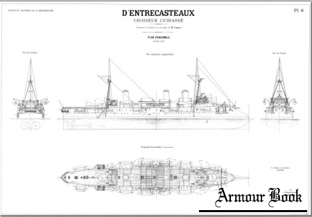 Чертежи кораблей французского флота - D ENTRECASTEAUX 1896