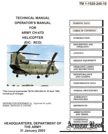 Technical manual, Operator’s manual for Army CH-47D helicopter TM 1-1520-240-10