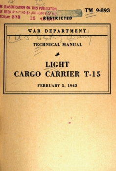 TM 9-893: Light Cargo Carrier, T-15