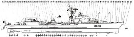 Чертежи эсминца "LA GALISSONNIERE" (Франция)